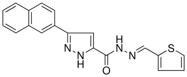 5-NAPHTHALEN-2-YL-2H-PYRAZOLE-3-CARBOXYLIC ACID THIOPHEN-2-YLMETHYLENE-HYDRAZIDE