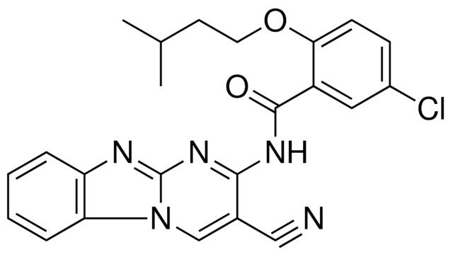 5-CHLORO-N-(3-CYANOPYRIMIDO(1,2-A)BENZIMIDAZOL-2-YL)-2-(ISOPENTYLOXY)BENZAMIDE