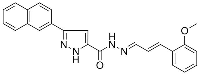 5-NAPHTHALEN-2-YL-2H-PYRAZOLE-3-CARBOXYLIC ACID (3(2-MEO-PH)ALLYLIDENE)HYDRAZIDE