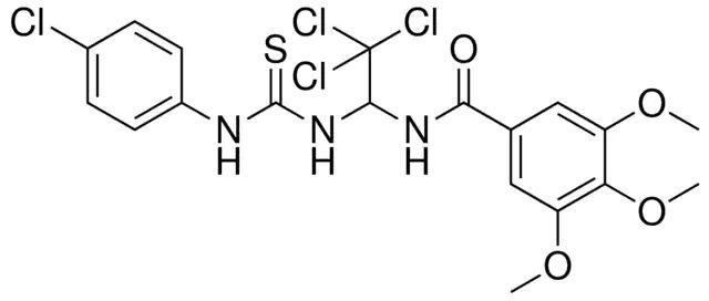 3,4,5-TRIMETHOXY-N-(2,2,2-TRICHLORO-1-(3-(4-CL-PH)-THIOUREIDO)-ETHYL)-BENZAMIDE