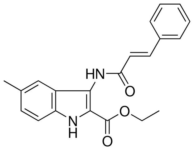 5-METHYL-3-(3-PHENYL-ACRYLOYLAMINO)-1H-INDOLE-2-CARBOXYLIC ACID ETHYL ESTER