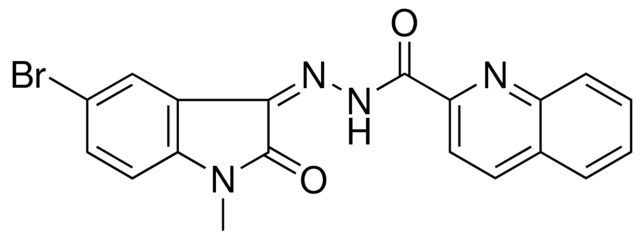 QUINOLINE-2-CARBOXYLIC ACID (5-BR-1-ME-2-OXO-1,2-2H-INDOL-3-YLIDENE)-HYDRAZIDE