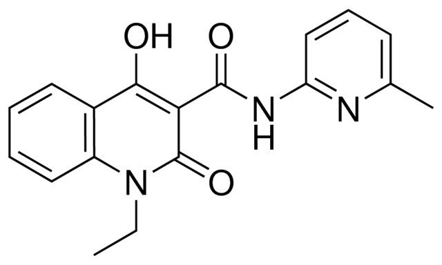 1-ET-4-HO-2-OXO-1,2-2H-QUINOLINE-3-CARBOXYLIC ACID (6-METHYL-PYRIDIN-2-YL)-AMIDE