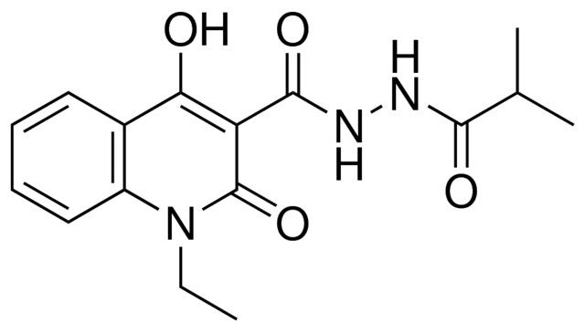 1-ET-4-HO-2-OXO-1,2-DIHYDRO-QUINOLINE-3-CARBOXYLIC ACID N'-ISOBUTYRYL-HYDRAZIDE