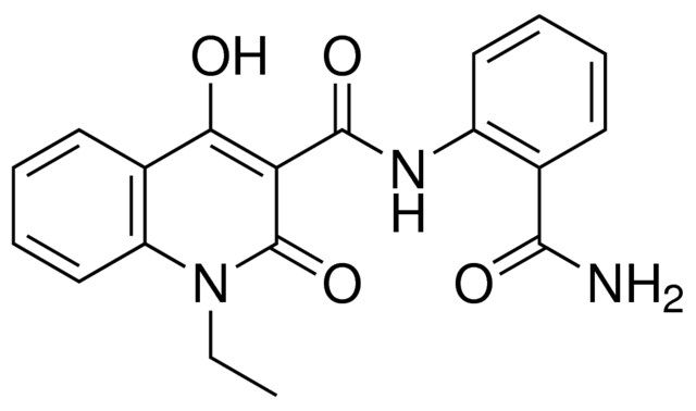 1-ET-4-HO-2-OXO-1,2-2H-QUINOLINE-3-CARBOXYLIC ACID (2-CARBAMOYL-PHENYL)-AMIDE