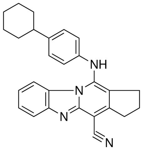 11-(4-CYCLOHEXYLANILINO)-2,3-DIHYDRO-1H-CYCLOPENTA[4,5]PYRIDO[1,2-A]BENZIMIDAZOLE-4-CARBONITRILE