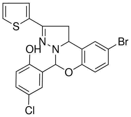 2-[9-BROMO-2-(2-THIENYL)-1,10B-DIHYDROPYRAZOLO[1,5-C][1,3]BENZOXAZIN-5-YL]-4-CHLOROPHENOL