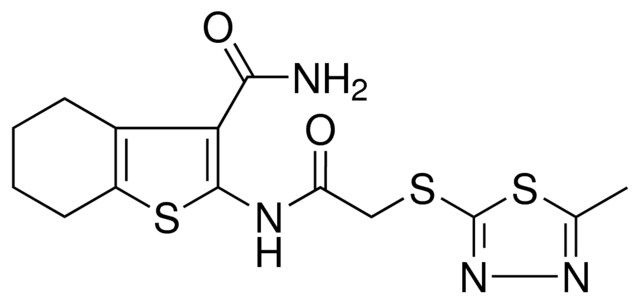 2-({[(5-METHYL-1,3,4-THIADIAZOL-2-YL)SULFANYL]ACETYL}AMINO)-4,5,6,7-TETRAHYDRO-1-BENZOTHIOPHENE-3-CARBOXAMIDE