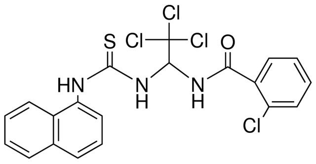 2-CHLORO-N-(2,2,2-TRICHLORO-1-(3-NAPHTHALEN-1-YL-THIOUREIDO)-ETHYL)-BENZAMIDE