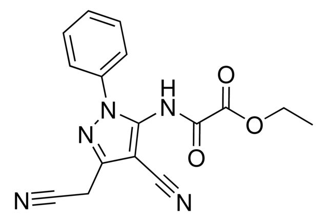 Ethyl {[4-cyano-3-(cyanomethyl)-1-phenyl-1H-pyrazol-5-yl]amino}(oxo)acetate