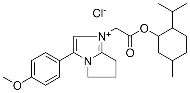 1-{2-[(2-ISOPROPYL-5-METHYLCYCLOHEXYL)OXY]-2-OXOETHYL}-3-(4-METHOXYPHENYL)-6,7-DIHYDRO-5H-PYRROLO[1,2-A]IMIDAZOL-1-IUM CHLORIDE