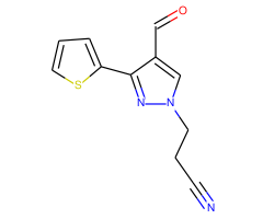 3-[4-formyl-3-(2-thienyl)-1H-pyrazol-1-yl]propanenitrile