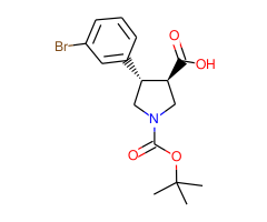 (3R,4S)-4-(3-Bromophenyl)-1-(tert-butoxycarbonyl)pyrrolidine-3-carboxylic acid