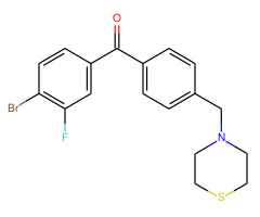 4-bromo-3-fluoro-4'-thiomorpholinomethyl benzophenone