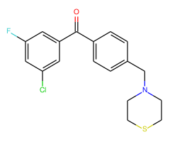 3-chloro-5-fluoro-4'-thiomorpholinomethyl benzophenone