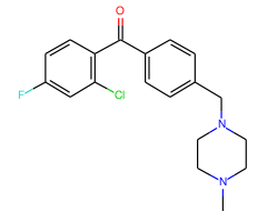 2-chloro-4-fluoro-4'-(4-methylpiperazinomethyl) benzophenone