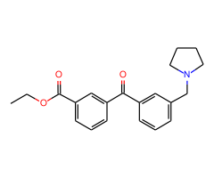 3-carboethoxy-3'-pyrrolidinomethyl benzophenone