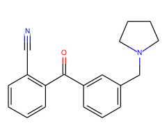 2-cyano-3'-pyrrolidinomethyl benzophenone