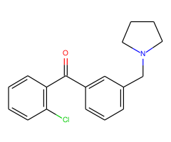 2-chloro-3'-pyrrolidinomethyl benzophenone