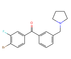 4-bromo-3-fluoro-3'-pyrrolidinomethyl benzophenone