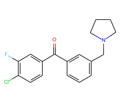 4-chloro-3-fluoro-3'-pyrrolidinomethyl benzophenone