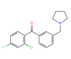 2-chloro-4-fluoro-3'-pyrrolidinomethyl benzophenone