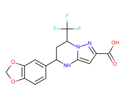 5-Benzo[1,3]dioxol-5-yl-7-trifluoromethyl-4,5,6,7-tetrahydro-pyrazolo[1,5-a]pyrimidine-2-carboxylic acid