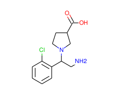 1-[2-Amino-1-(2-chlorophenyl)ethyl]pyrrolidine-3-carboxylic acid hydrochloride