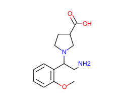 1-[2-Amino-1-(2-methoxyphenyl)ethyl]pyrrolidine-3-carboxylic acid hydrochloride