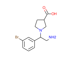 1-[2-Amino-1-(3-bromo-phenyl)-ethyl]-pyrrolidine-3-carboxylic acid