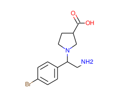 1-[2-Amino-1-(4-bromo-phenyl)-ethyl]-pyrrolidine-3-carboxylic acid hydrochloride