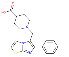 1-{[6-(4-Fluorophenyl)imidazo[2,1-b]thiazol-5-yl]methyl}piperidine-4-carboxylic acid