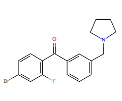 4-bromo-2-fluoro-3'-pyrrolidinomethyl benzophenone