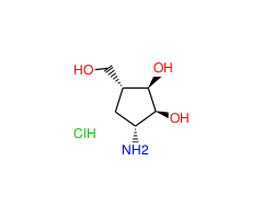 (1R,2S,3R,5R)-3-Amino-5-(hydroxymethyl)cyclopentane-1,2-diol hydrochloride