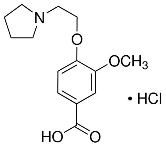 3-Methoxy-4-[2-(1-pyrrolidinyl)ethoxy]benzoic acid hydrochloride