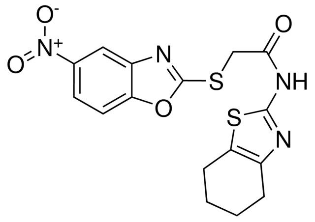 2-[(5-NITRO-1,3-BENZOXAZOL-2-YL)SULFANYL]-N-(4,5,6,7-TETRAHYDRO-1,3-BENZOTHIAZOL-2-YL)ACETAMIDE