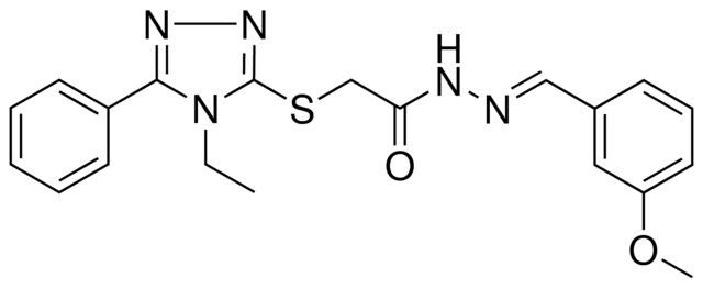 2-[(4-ETHYL-5-PHENYL-4H-1,2,4-TRIAZOL-3-YL)SULFANYL]-N'-[(E)-(3-METHOXYPHENYL)METHYLIDENE]ACETOHYDRAZIDE