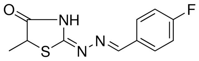 2-[(4-FLUORO-BENZYLIDENE)-HYDRAZONO]-5-METHYL-THIAZOLIDIN-4-ONE
