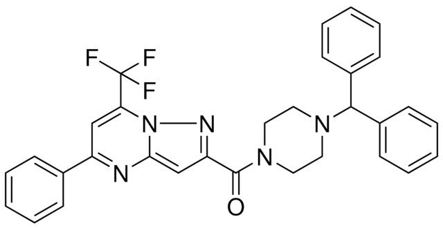 2-[(4-BENZHYDRYL-1-PIPERAZINYL)CARBONYL]-5-PHENYL-7-(TRIFLUOROMETHYL)PYRAZOLO[1,5-A]PYRIMIDINE