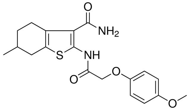 2-{[(4-METHOXYPHENOXY)ACETYL]AMINO}-6-METHYL-4,5,6,7-TETRAHYDRO-1-BENZOTHIOPHENE-3-CARBOXAMIDE
